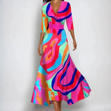 Emily | V-Neck Floral Tie-Waist Dress
