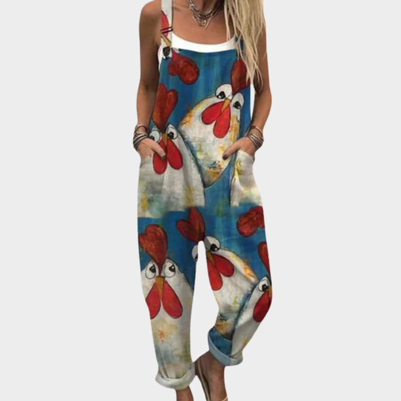 Cozy Graphic Overalls