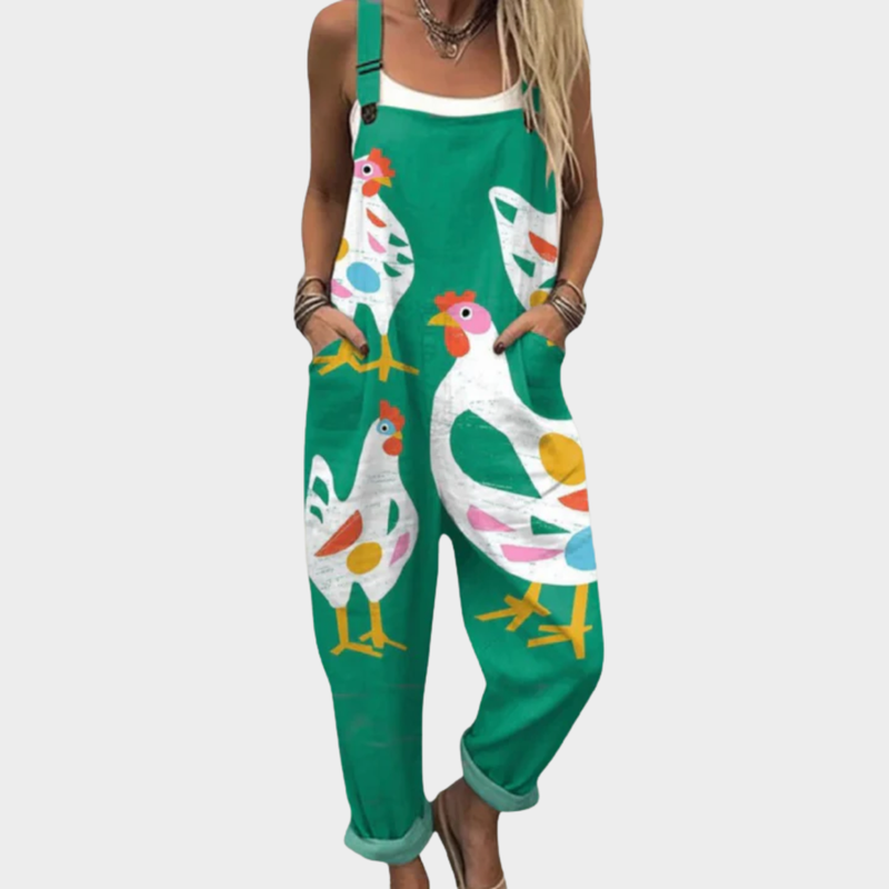 Cozy Graphic Overalls