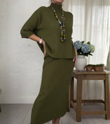 Elaine | Ribbed Skirt Comfort Set
