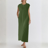 KETURAH™ - Casual Striped Cap Sleeve Wide Leg Jumpsuit