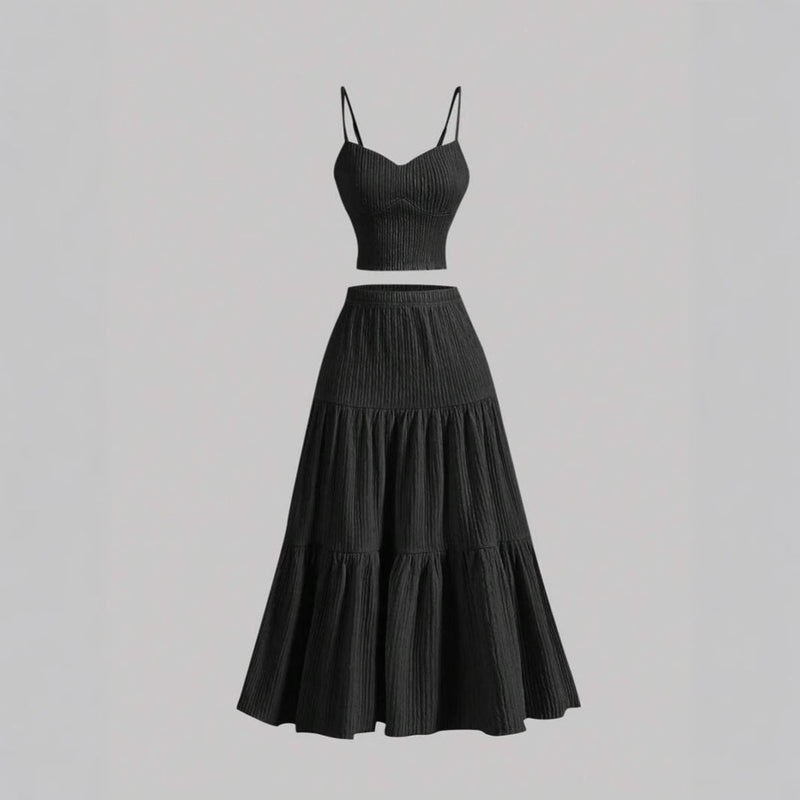 DALISAY™ – Chic A-line Crop and Skirt Co-ord