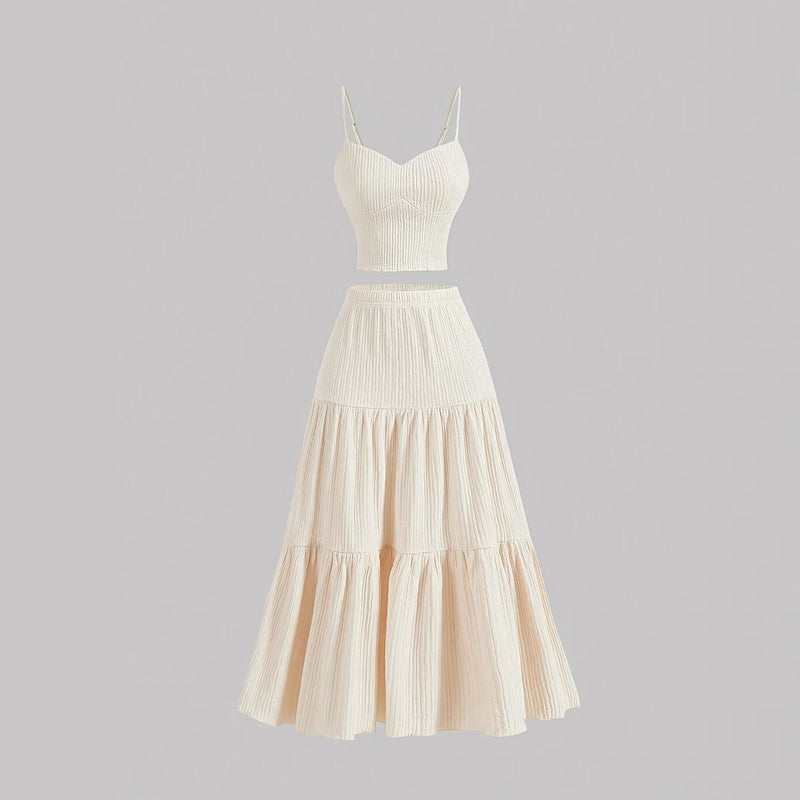 DALISAY™ – Chic A-line Crop and Skirt Co-ord