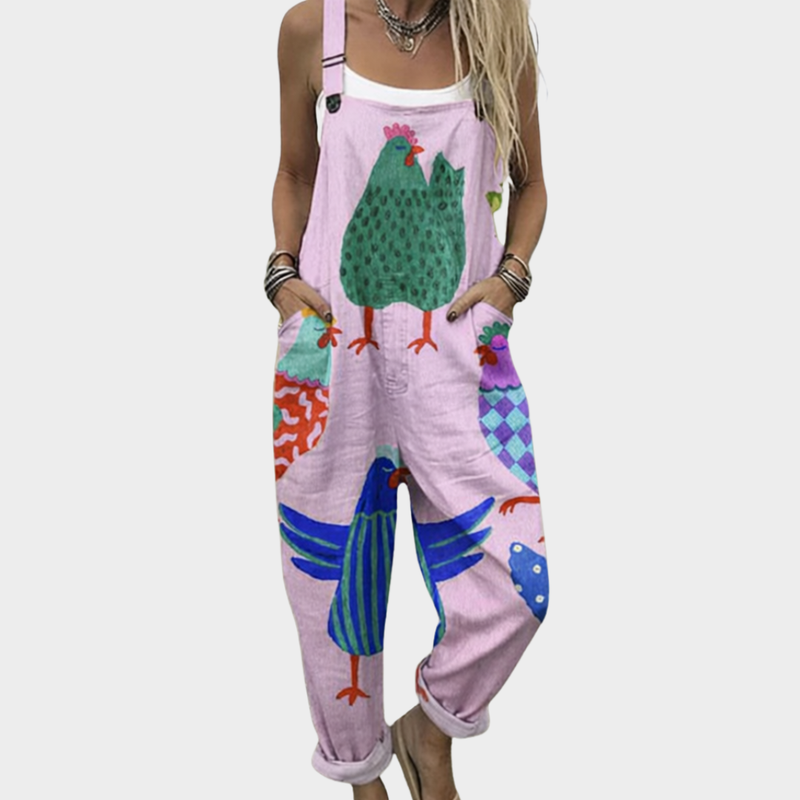 Cozy Graphic Overalls