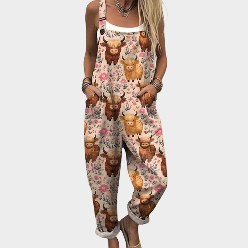 Cozy Graphic Overalls