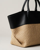 The Colorblock Woven Tote Bag