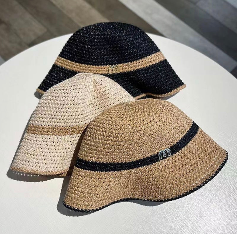 Ava Woven Straw Bucket Hat