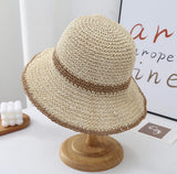 Bella Striped Straw Sun Hat