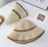 Bella Striped Straw Sun Hat