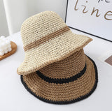 Bella Striped Straw Sun Hat