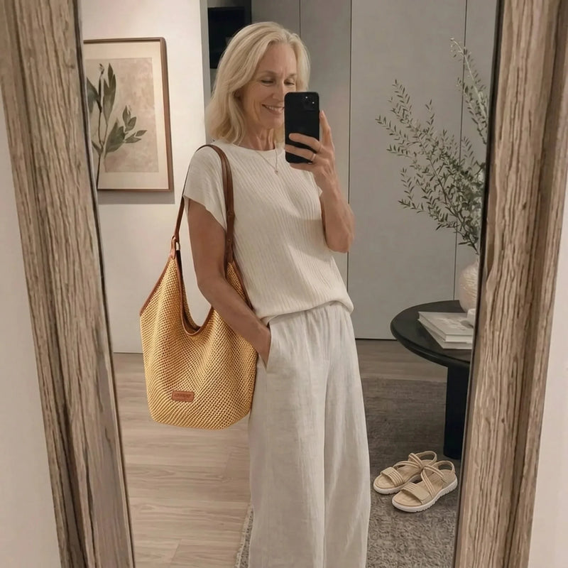 Nora | The Open Weave Hobo Bag